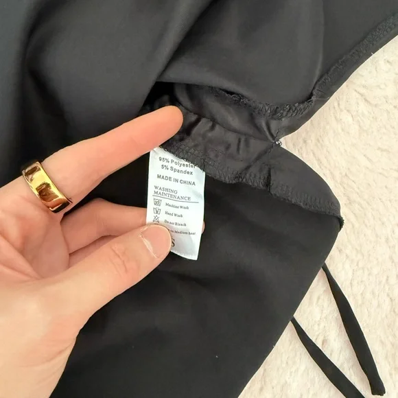 Elegant Black Ruched Skirt/ Size:S - Picture 9 of 9